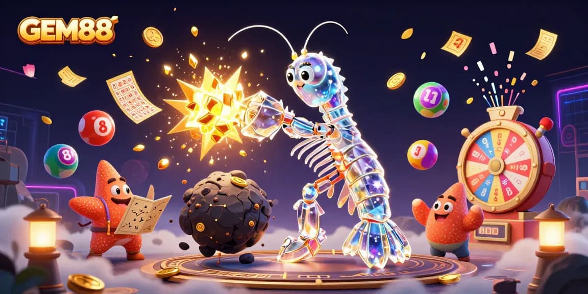 Engage with GEM88 on an electrifying adventure filled with golden gems and cosmic action!