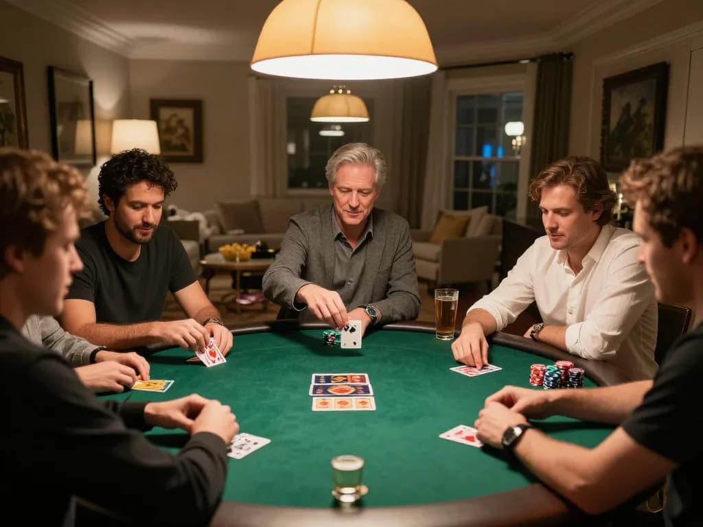 Experience ดูหนัง like a thrilling home poker night with friends, engaging gameplay and snacks.