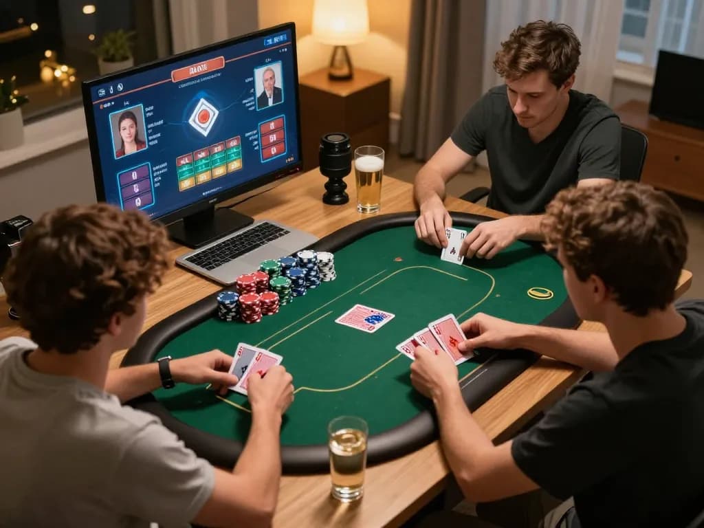 Engaging online poker game scene featuring Fun88 com with players strategizing and betting.