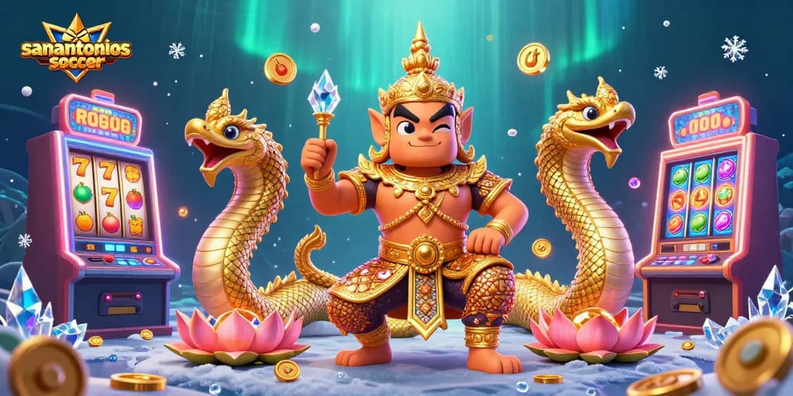 Experience thrilling slots action with sanantoniosoccer characters in a vibrant casino setting.
