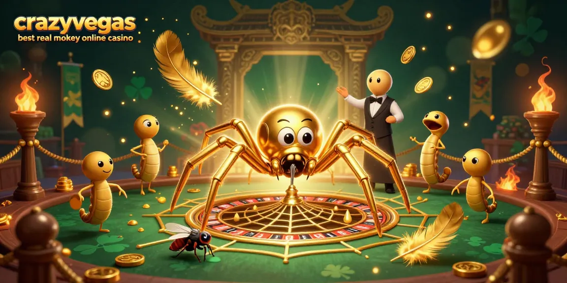 Experience thrilling bets with the crazyvegas best real money online casino in this vibrant 3D casino scene.