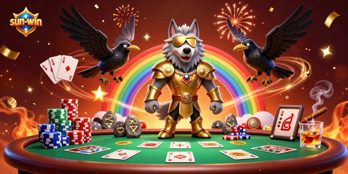 Experience the thrilling gameplay at sun-win while celebrating a big win with Odin and his ravens.