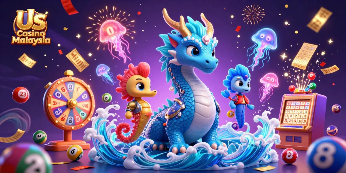 Engage with the thrilling Us Casino Malaysia experience featuring a vibrant, cartoon dragon and enchanted games.
