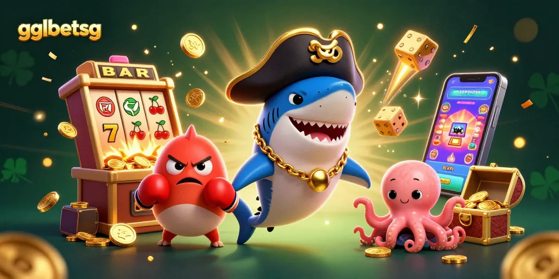 Experience thrilling gameplay with gglbetsg in a vibrant 3D casino illustration full of action!
