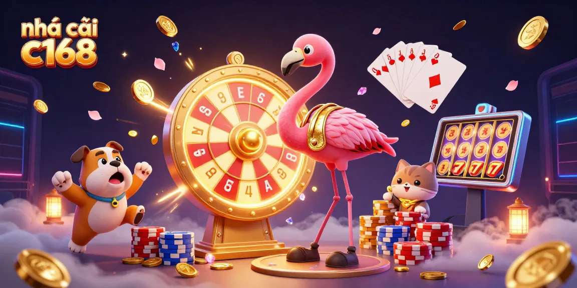 Play exciting games at nhà cái c168 with colorful slots and engaging casino elements.