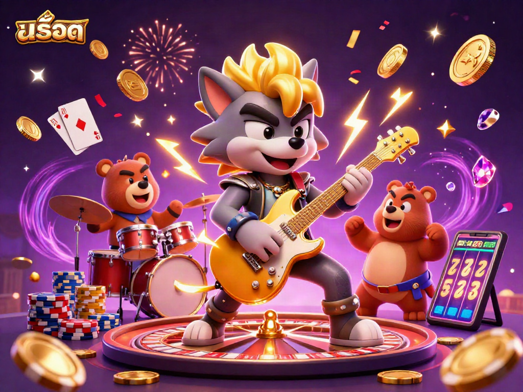 Experience thrilling สล็อต slots action with vibrant characters and dynamic casino elements.
