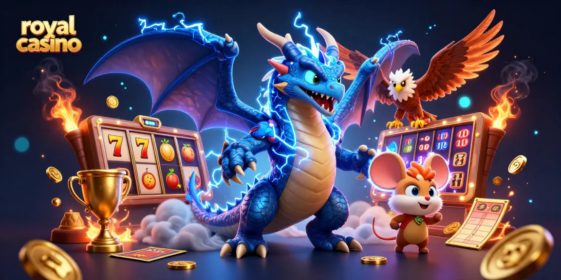Play exciting games at royal casino with vibrant characters and thrilling elements.
