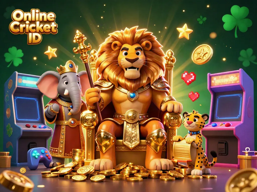 Experience secure betting with Online Cricket ID while enjoying vibrant casino-themed visuals.