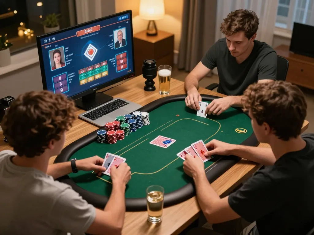 Engaging online poker game scene featuring Fun88 com with players strategizing and betting.