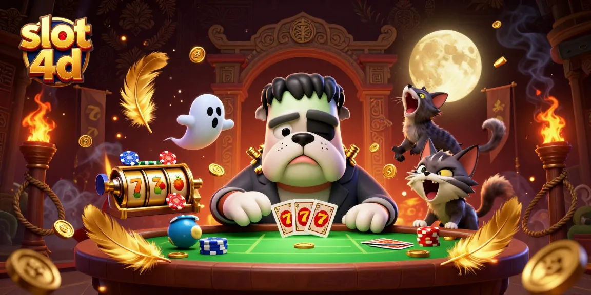 Engage with slot 4d action in a vibrant casino scene featuring playful characters and thrilling elements.