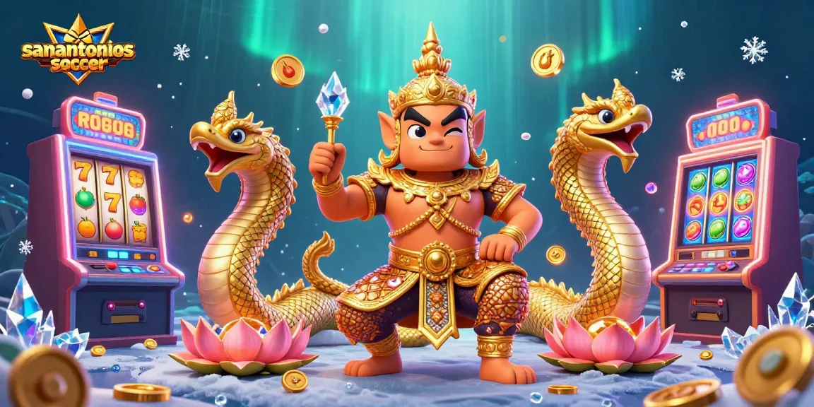 Experience thrilling slots action with sanantoniosoccer characters in a vibrant casino setting.