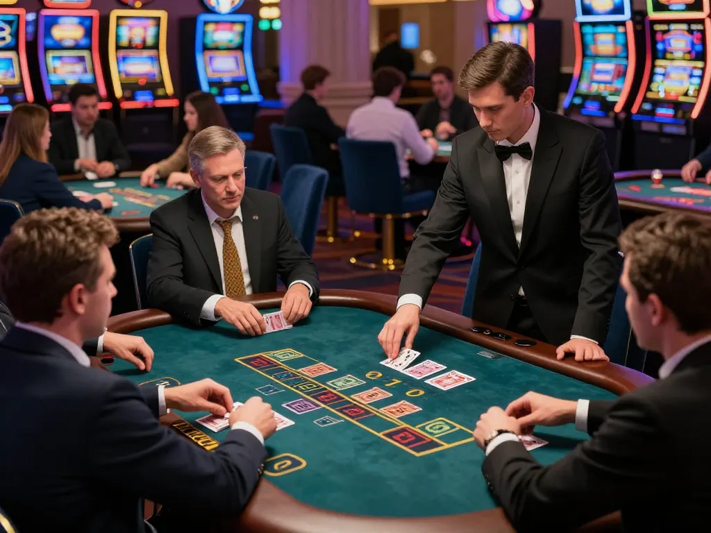 Players strategizing at a blackjack table in five88 casino, showcasing engagement and decision-making during the game