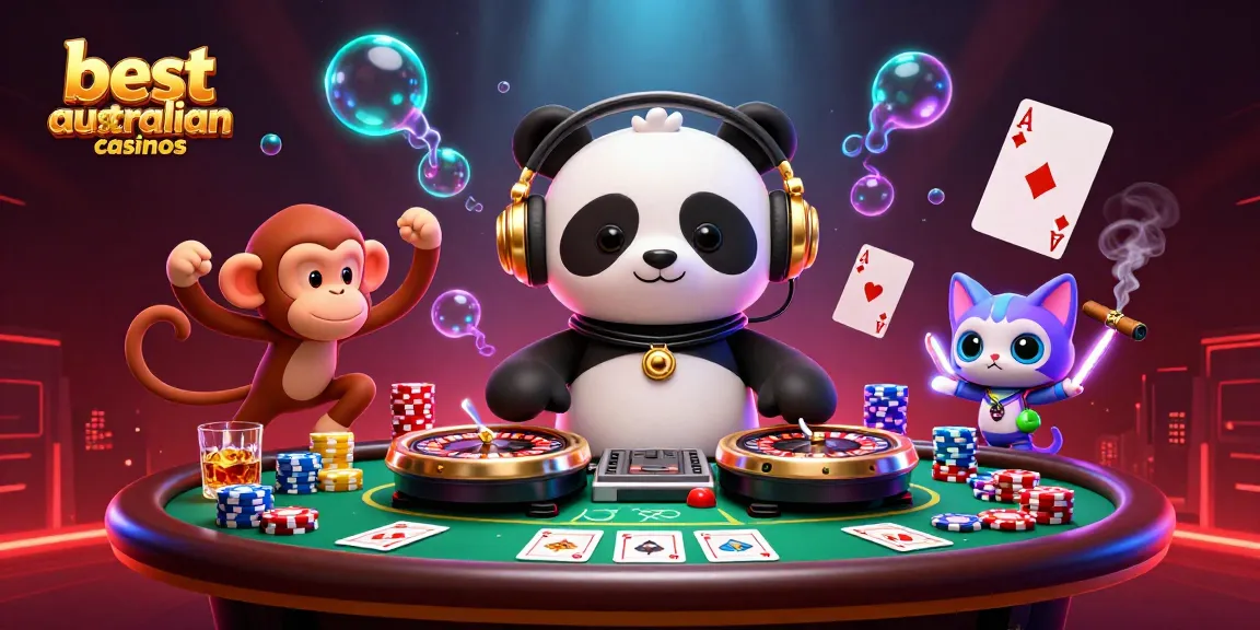Experience the excitement at the best australian online casinos with vibrant 3D cartoon characters and gaming elements.