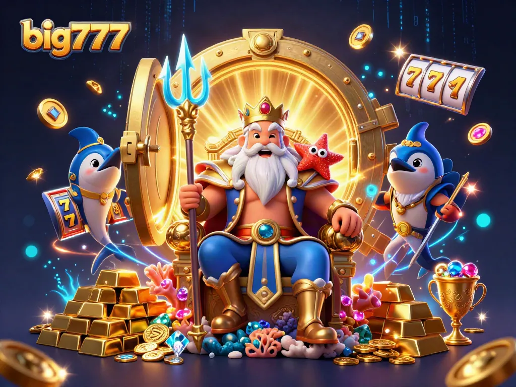 Spin the reels and win big with big777 in this vibrant casino illustration.