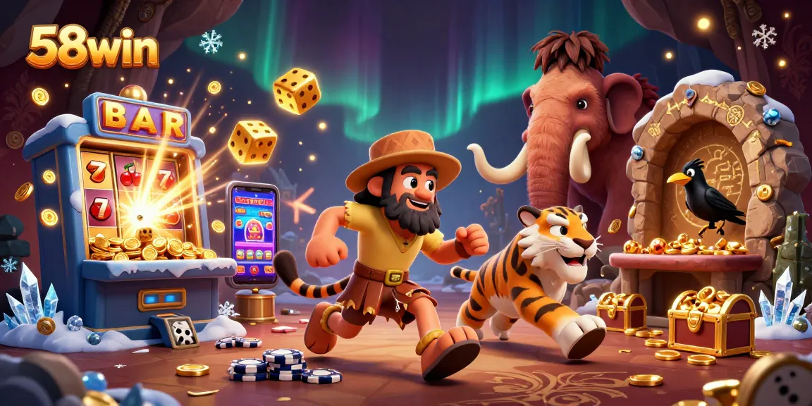 Experience the excitement of 58win in a vibrant prehistoric casino adventure with stunning visuals.