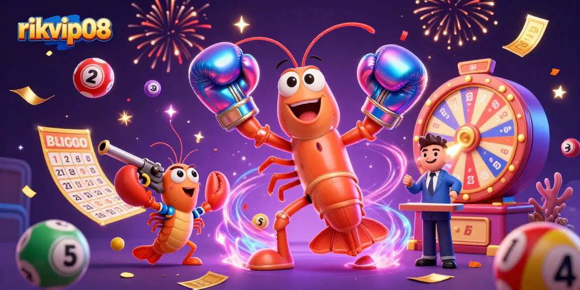 Experience the thrill of rikvip08 with vibrant lottery elements and dynamic characters in action.
