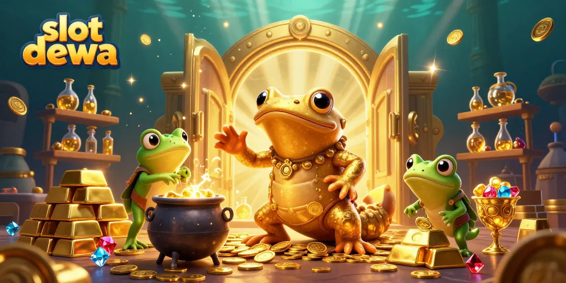 Pemain slot dewa meraih kemenangan dengan visual menakjubkan yang penuh harta dan elemen permainan.