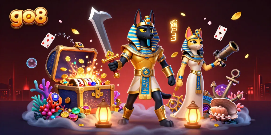 Win big with exciting slot games at go8, featuring vibrant 3D characters and dynamic gameplay.