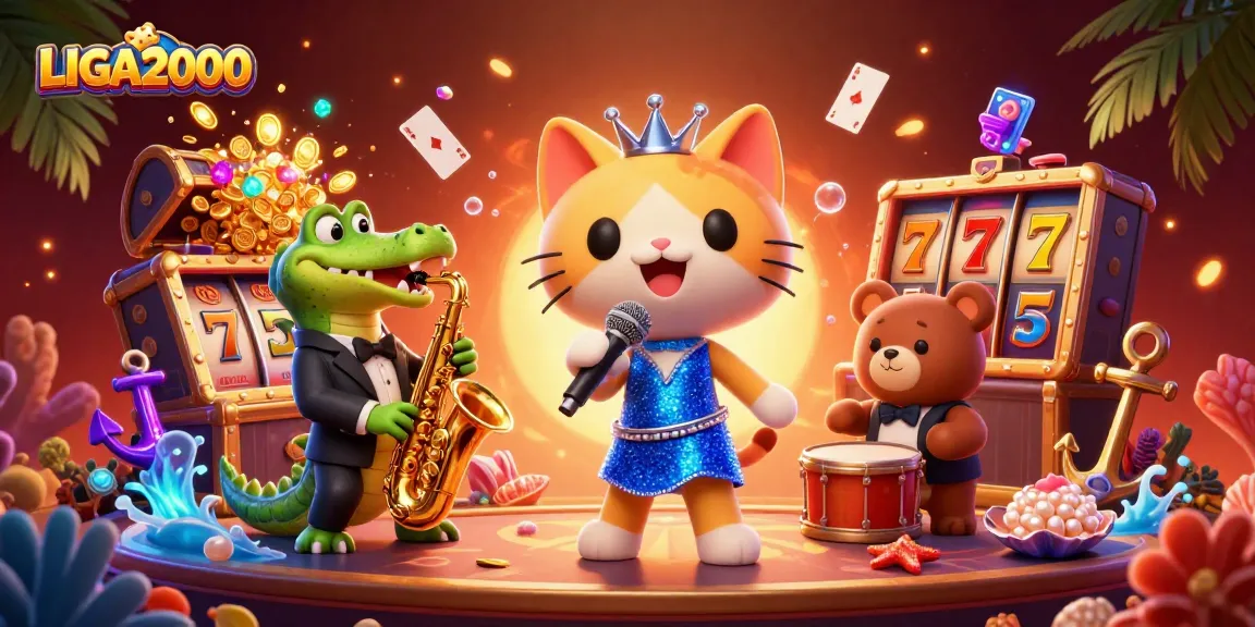 Slot LIGA2000 menerangi panggung dengan kucing penyanyi jazz dan band-nya, memperkaya pengalaman kasino.