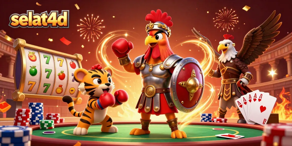 Experience excitement with selat4d as cartoon gladiator elements celebrate dynamic casino themes.