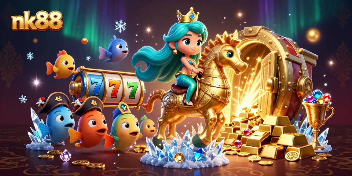 Play thrilling games at nk88 with our exciting slot reels and vibrant casino elements.