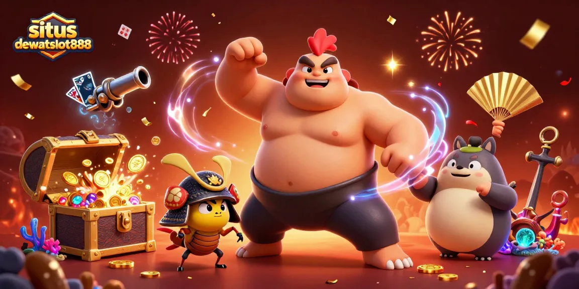 Mainkan slot gacor di situs dewataslot888 dengan gambar penuh aksi dan harta karun.