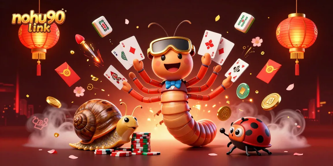Experience the thrilling world of nohu90 link with a vibrant casino-themed illustration featuring dynamic characters.