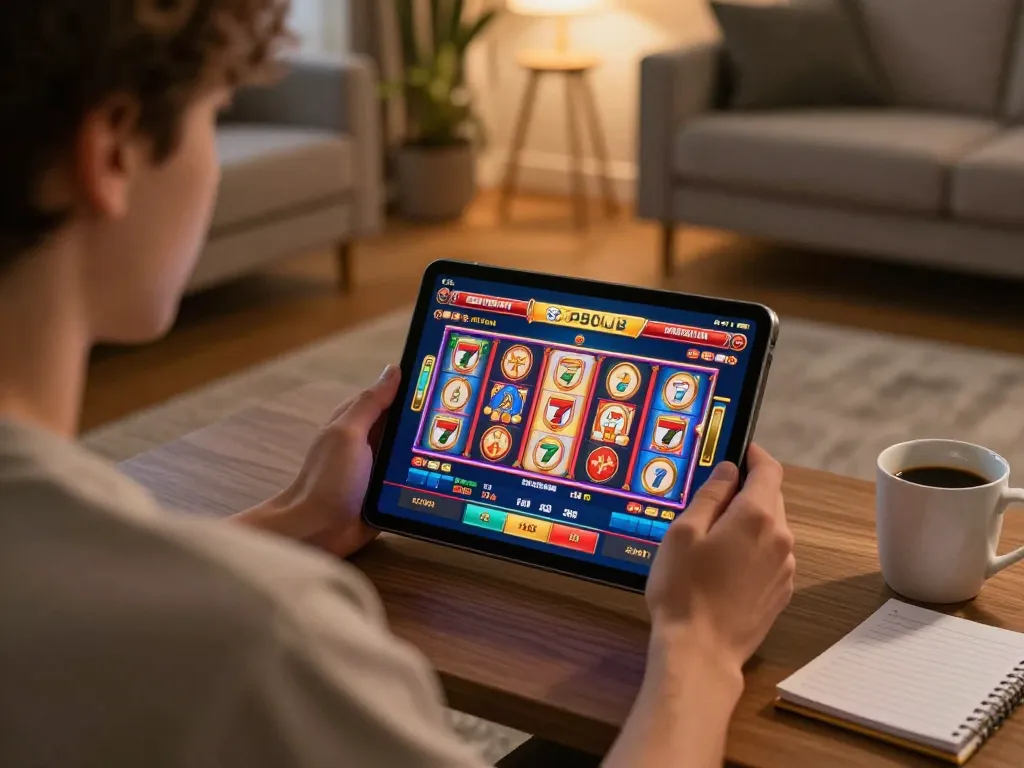 Chơi tại 789club trên máy tính bảng với các chiến lược chơi game sâu sắc hiển thị trong một không gian ấm cúng
