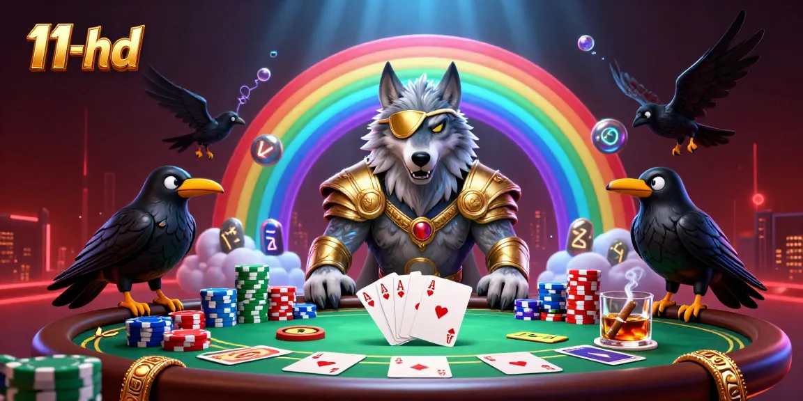 Play exciting poker at 11-hd with Norse mythology-inspired characters and vibrant casino elements.