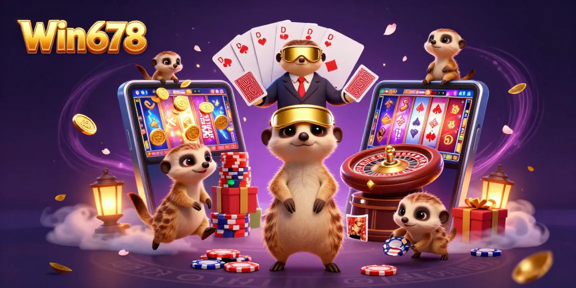 Experience thrilling gameplay with Win678's meerkat casino running exciting games and winning deals.