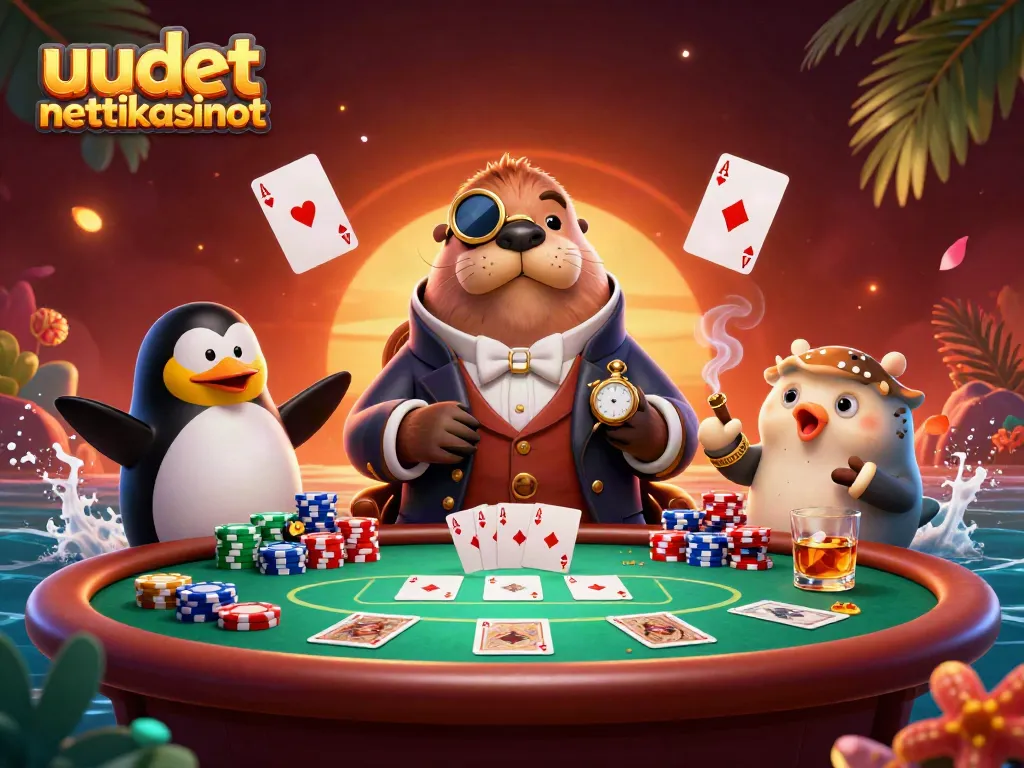 Uudet nettikasinot esittelevät jännittävää pokeri-iltaa meriveden alla hauskojen hahmojen kanssa.