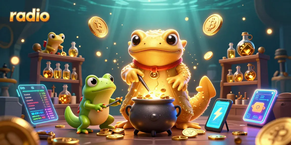 Bet on exciting radio games with gold-transmuting alchemist and frog apprentice.