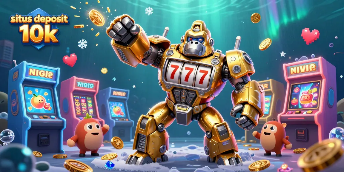 Engage with situs deposit 10k and win big in this vibrant 3D casino gaming scene filled with excitement.