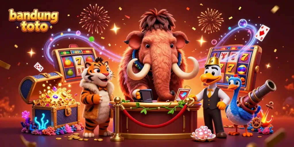Engage in thrilling gameplay at bandung toto with vibrant characters and casino elements.