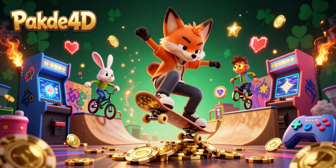 Engage in exciting gameplay at Pakde4D with vibrant characters and colorful casino elements.