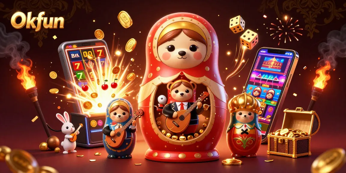 Engage with Okfun's vibrant casino experience filled with entertaining characters and dynamic gaming elements.