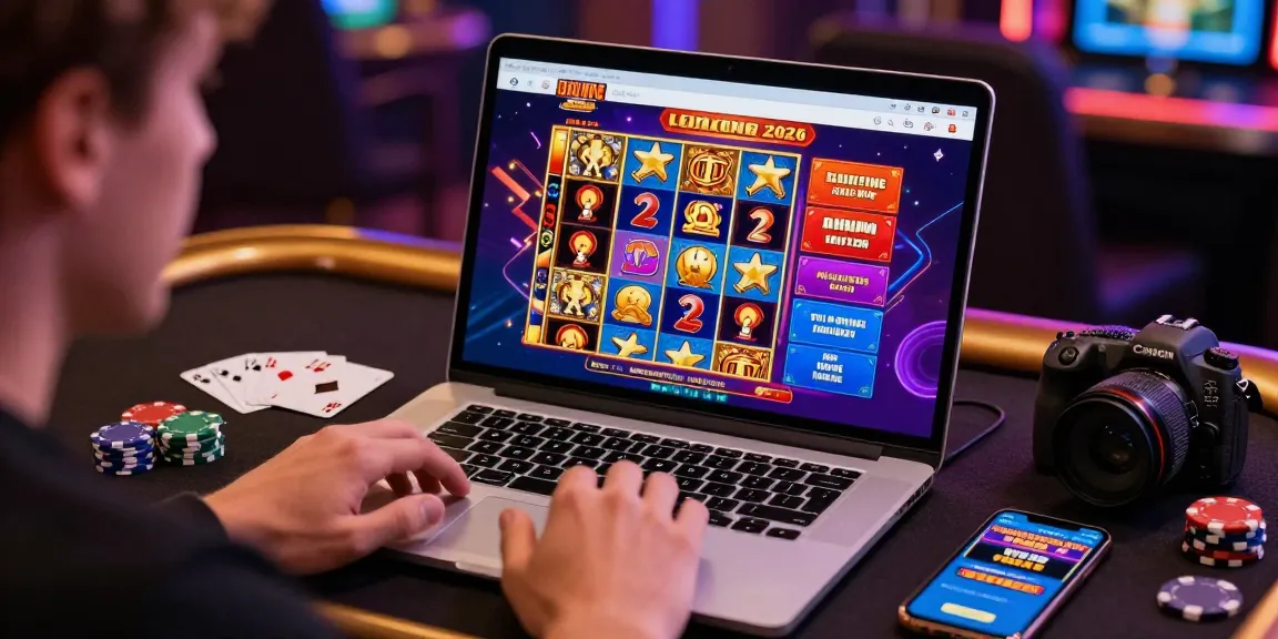 Exciting gaming scene showcasing new online casinos UK with colorful slot games and accessories.