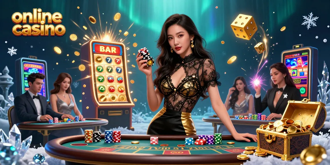 Experience the excitement of an online casino with glamorous high-stakes action at a VIP baccarat table.