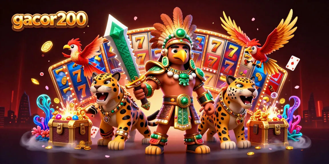 Engage in exciting gameplay with gacor200 featuring slot reels, treasure and dynamic casino elements.