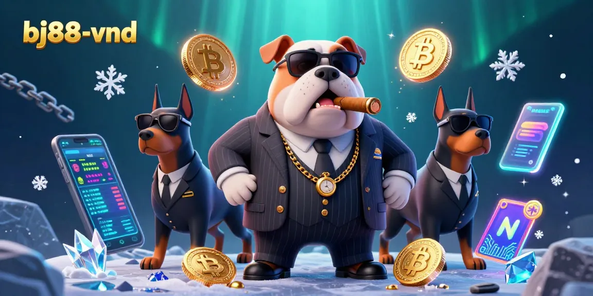 Engage in thrilling gameplay at bj88-vnd with vibrant casino characters and dynamic crypto elements.