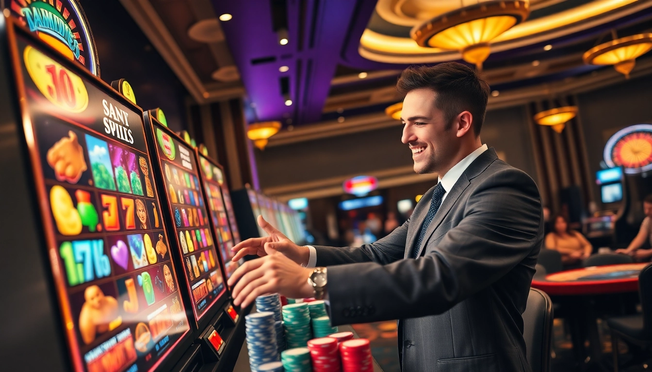 Spin to win at the link slot gacor with colorful machines and exciting gameplay in a luxurious casino.