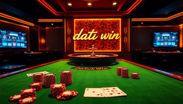 Rasakan sensasi 'datuk win' di kasino mewah dengan meja permainan yang semarak dan chip poker yang berlimpah.