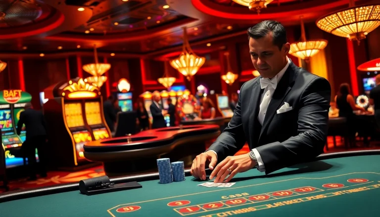 Players enjoying a thrilling game at QQMacan’s professional casino table.