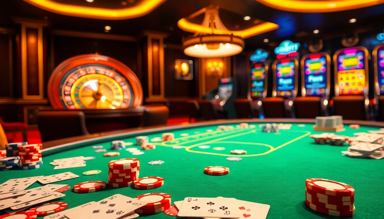 Play exciting games at https://68vip.trade/ with colorful chips and a spinning roulette wheel.