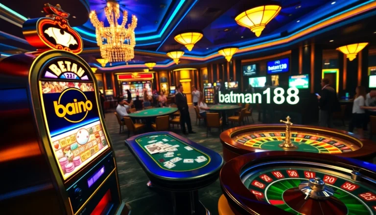 Experience the excitement of gaming at Batman138 login with vibrant slot machines and poker tables.